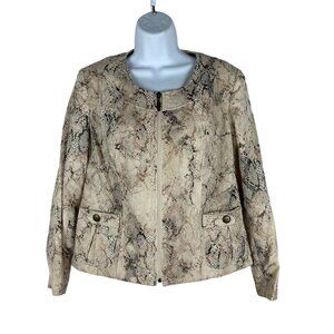 Molly & Max Petite Snake Print Jacket PM 95% Polyester 5% Spandex